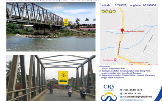 billboard Jembatan Krueng Beukah, Blang Pidie - Aceh Barat Daya