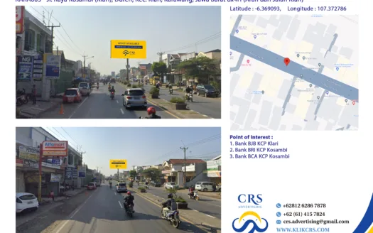 billboard Jl. Raya Kosambi (Klari), Duren, Kec. Klari, Karawang, Jawa Barat