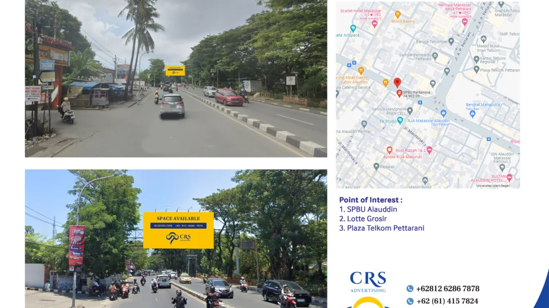 billboard Jl. Sultan Alauddin, Mannuruki, Kec. Tamalate, Kota Makassar, Sulawesi Selatan