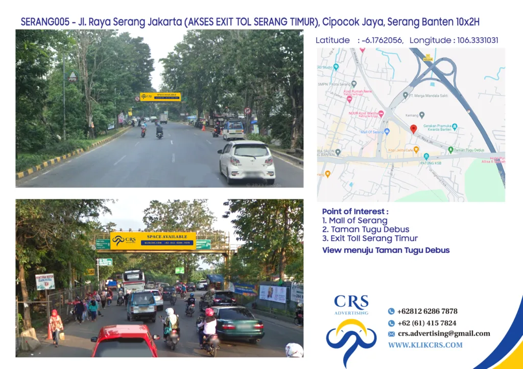 billboard Jl. Raya Serang Jakarta (AKSES EXIT TOL SERANG TIMUR), Cipocok Jaya, Serang Banten