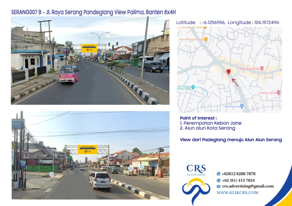 billboard Jl. Raya Serang Pandeglang View PALIMA, Banten