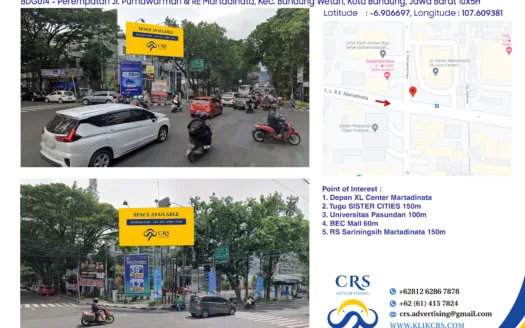 BDG014 - Perempatan Jl. Purnawarman & RE Martadinata, Kec. Bandung Wetan, Kota Bandung, Jawa Barat 10x5H