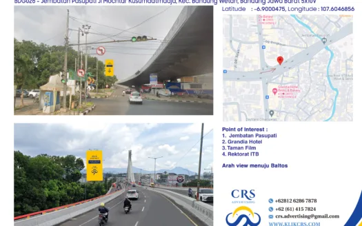 BDG026 - Jembatan Pasupati Jl Mochtar Kusumaatmadja, Kec. Bandung Wetan, Bandung Jawa Barat 5x10V