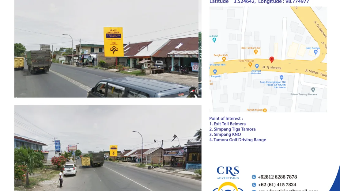 BW112 - Jl. Medan - Tebing Tinggi, Tj. Morawa, Kab. Deli Serdang