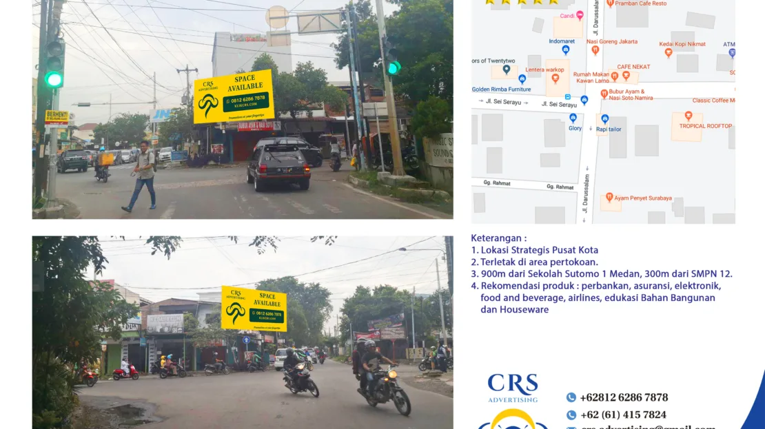 BW042 - Jl Darussalam simpang Serayu, Medan Baru - 4x6