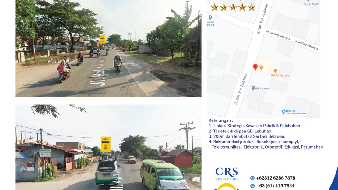 BW092 - Jl. Kol. Yos Sudarso depan GBI Labuhan, Pekan Labuhan, Kec. Medan Labuhan, Kota Medan, Sumatera Utara