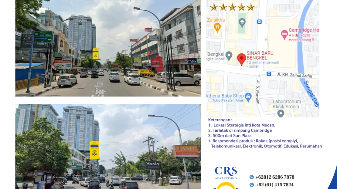 BW166 B - Jl. Gajah Mada sp Cambridge, Petisah Tengah, Kec. Medan Petisah, Kota Medan