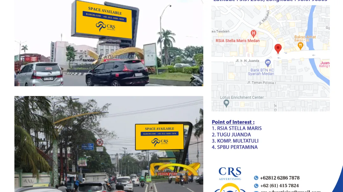 V016 -VIDEOTRON TUGU JUANDA, Kec. Medan Maimun, Kota Medan, 12X6H