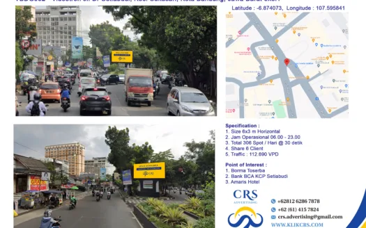 VBDG002 - Videotron Jl. Dr Setiabudi, Kec. Sukasari, Kota Bandung, Jawa Barat 6x3H