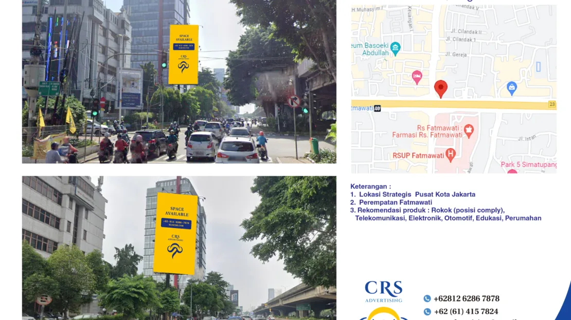 JKT001 - Perempatan Fatmawati, Kec. Cilandak, Kota Jakarta Selatan, Daerah Khusus Ibukota Jakarta 5X10V