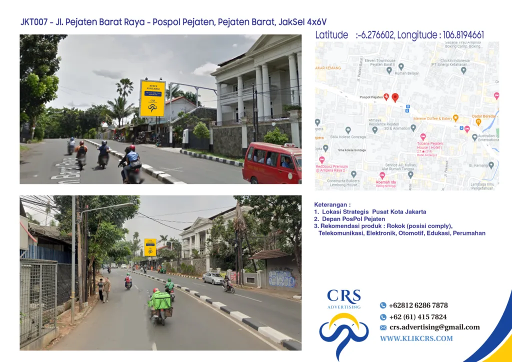 JKT007 - Jl. Pejaten Barat Raya - Pospol Pejaten, Pejaten Barat, JakSel 4x6V