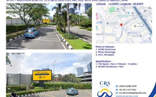 JKT011 - VIDEOTRON SCBD LOT 23 Jl Jend Sudirman, Kec. Kby. Baru, Kota Jakarta Selatan, 8X4H