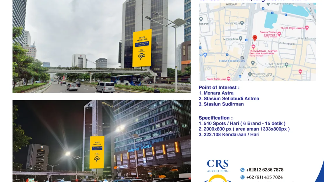 JKT018 - VIDEOTRON Wisma Bumiputera Jl Jend. Sudirman, Kec. Setiabudi, Jakarta Selatan 12x24V