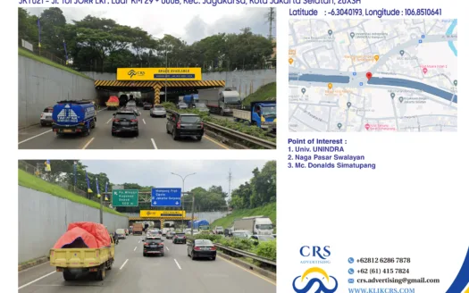 JKT021 - Jl. Tol JORR Lkr. Luar KM 29 + 000B, Kec. Jagakarsa, Kota Jakarta Selatan, 20X3H