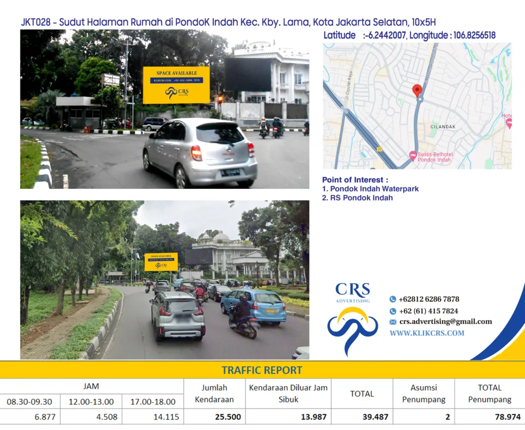JKT028 - Sudut Halaman Rumah di PondoK Indah Kec. Kby. Lama, Kota Jakarta Selatan, 10x5H