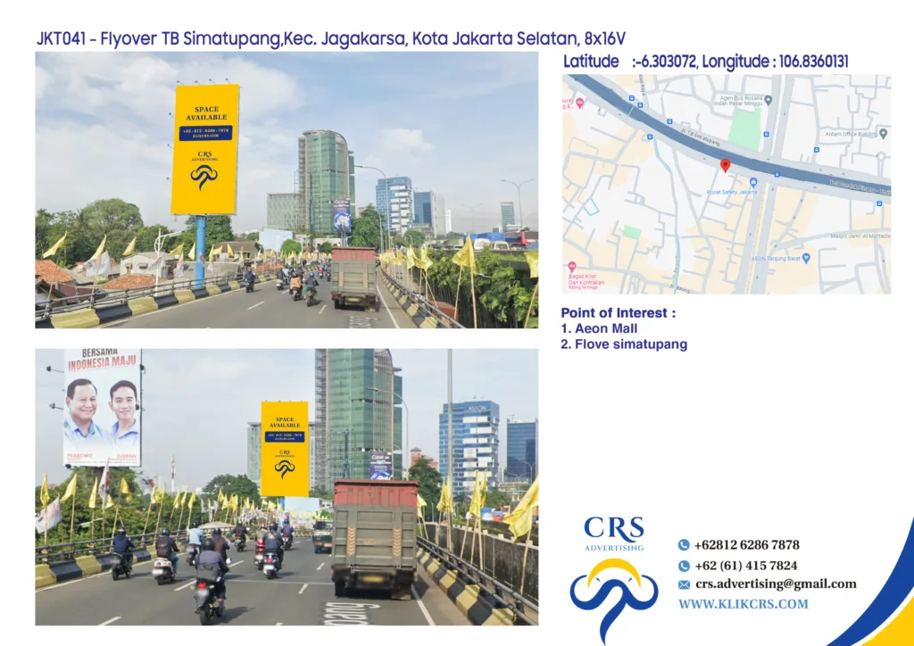 JKT041 - Flyover TB Simatupang,Kec. Jagakarsa, Kota Jakarta Selatan, 8x16V