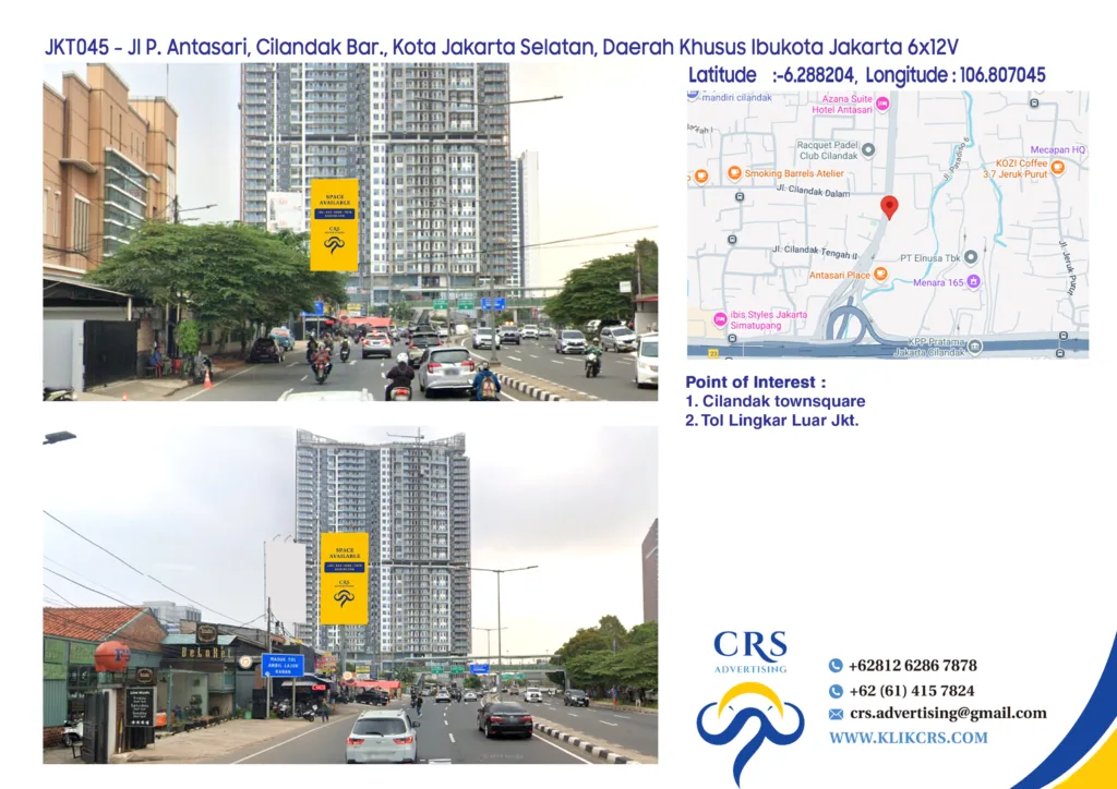 JKT045 - Jl P. Antasari, Cilandak Bar., Kota Jakarta Selatan, Daerah Khusus Ibukota Jakarta 6x12V