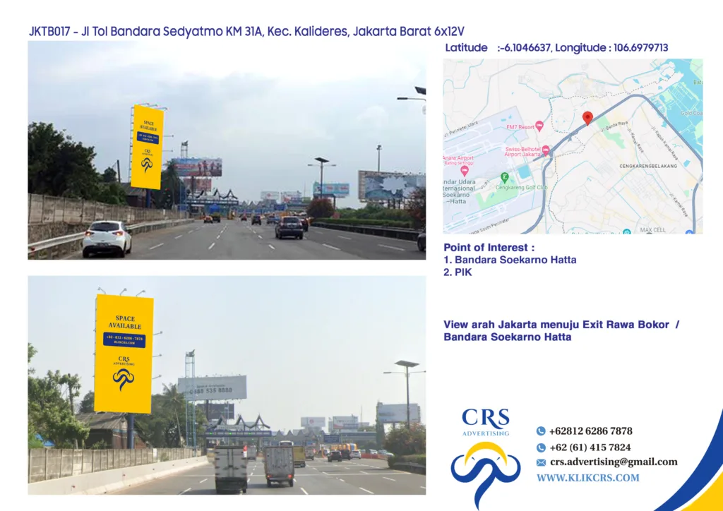 JKTB017 - Jl Tol Bandara Sedyatmo KM 31A, Kec. Kalideres, Jakarta Barat 6x12V
