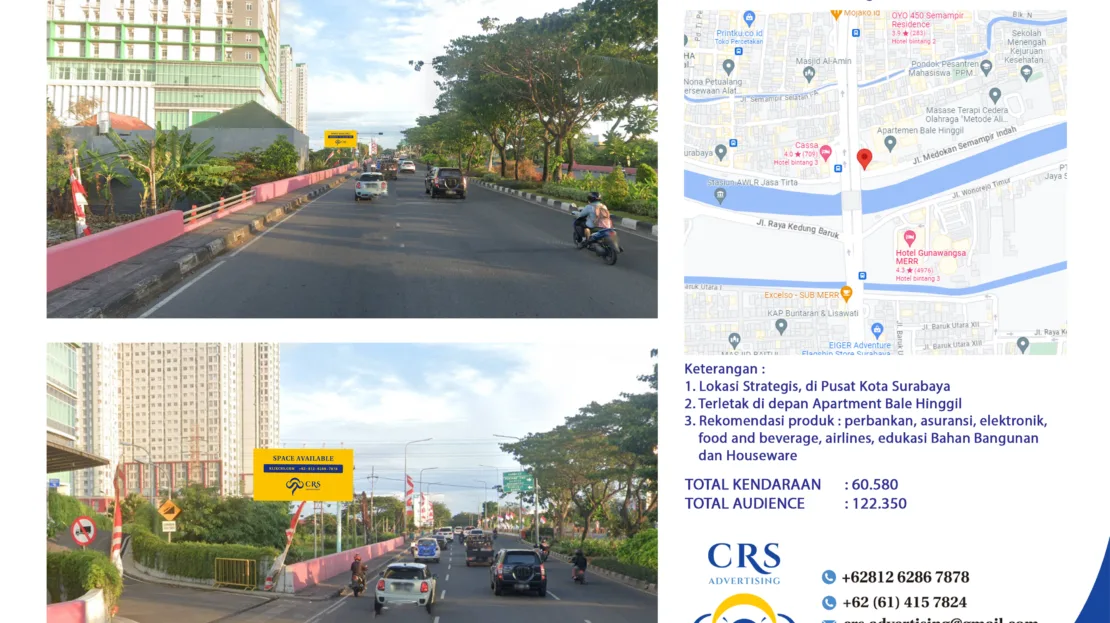 SUB016 - Jl. Ir. Soekarno, MERR Surabaya, APARTMENT BALE HINGGIL, kec. Sukolilo - SURABAYA, Jawa Timur 12x6H