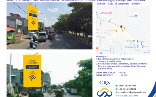 SUB026 - PERTIGAAN JL. RAYA SUKOMANUNGGAL - JL. DARMO SATELIT TOWN, Kec. Sukomanunggal, Surabaya, Jawa Timur 4X8V