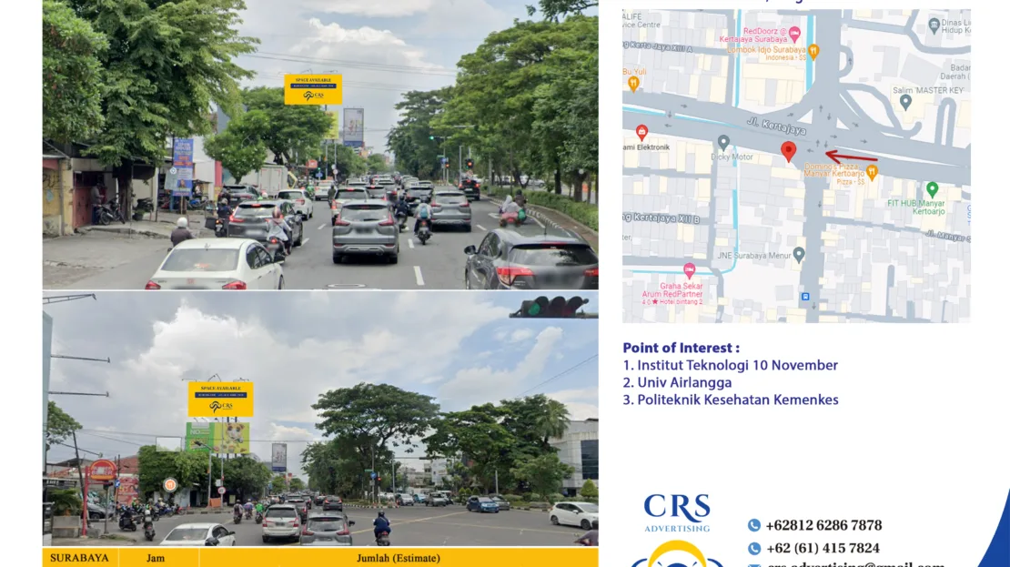 SUB042 - Jl Kertajaya sp Jl Menur, Kec. Gubeng, Surabaya, Jawa Timur 10X5H