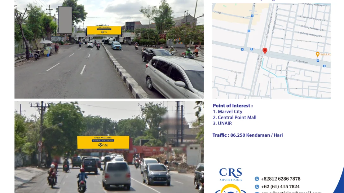 SUB045 - VIADUK KERTAJAYA Jl. Kertajaya, Kec. Gubeng, Surabaya, Jawa Timur 12X3H