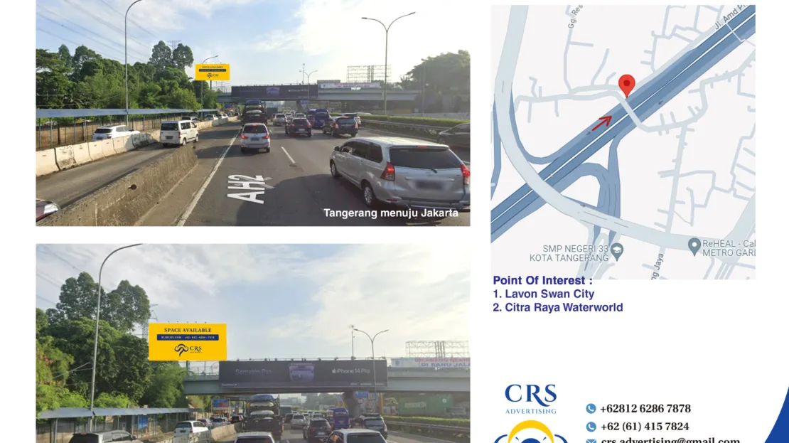 TANG010 - TOL JANGER KM10+600B, Kec. Karang Tengah, Kota Tangerang, Banten 12X6H