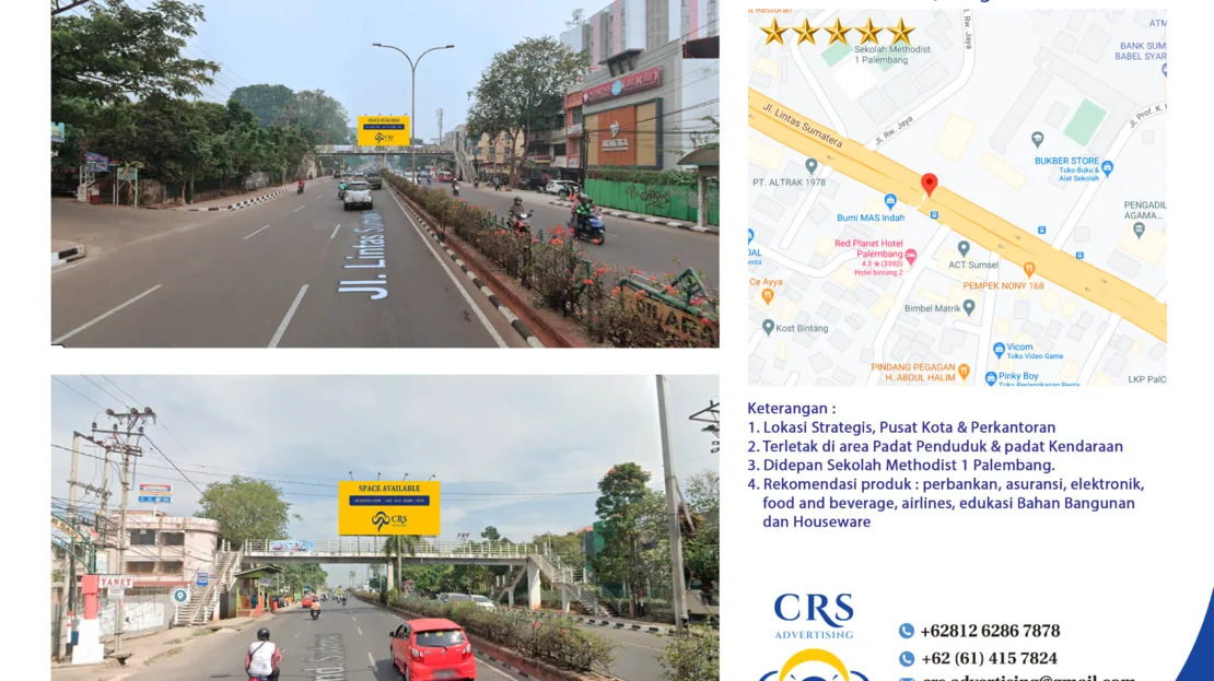 PLBG020 - Jl. Jend. Sudirman depan Methodist 1 , Kec. Ilir Tim. I, Kota Palembang, Sumatera Selatan 10x5H