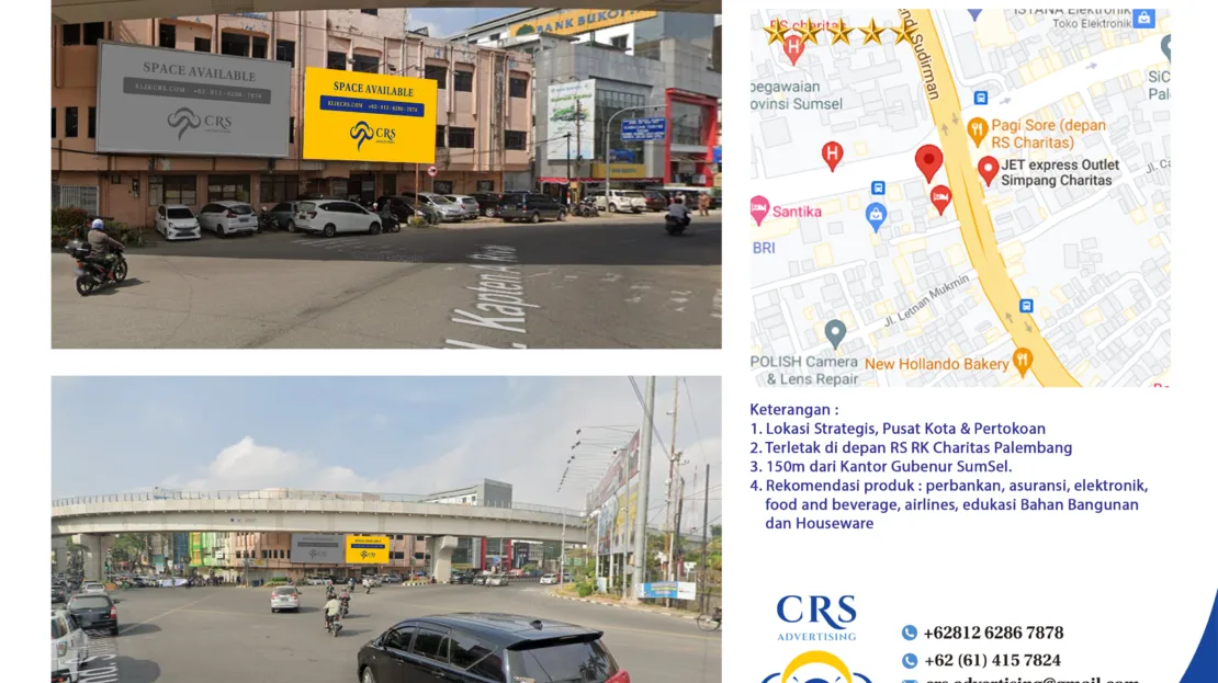 PLBG039 - Jl. Jend. Sudirman -Kpt. A. Rivai , Sungai Pangeran, Kec. Ilir Tim. I, Kota Palembang, Sumatera Selatan 10X5H