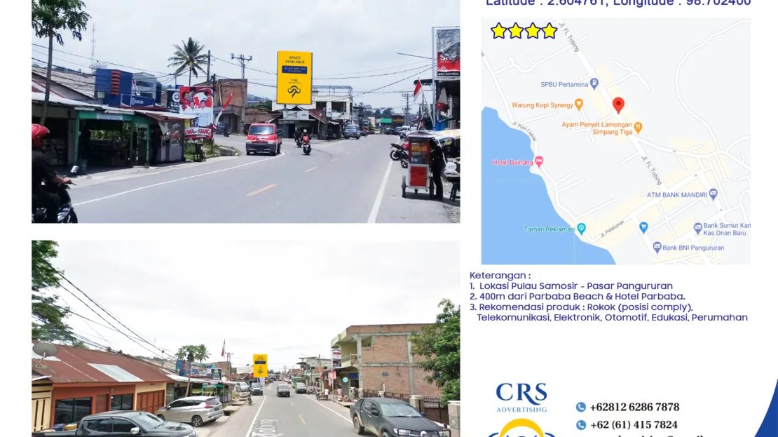 SAM003 - Jl. FL Tobing SPBU Makmur Mandiri, Pardomuan I, Kabupaten Samosir 4X6V