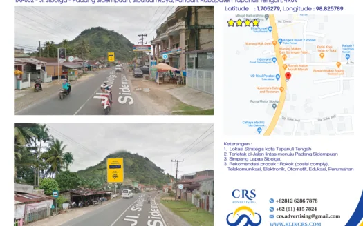 TAP002 - Jl. Sibolga - Padang Sidempuan, Sibuluan Raya, Pandan, Kabupaten Tapanuli Tengah, 4x6V