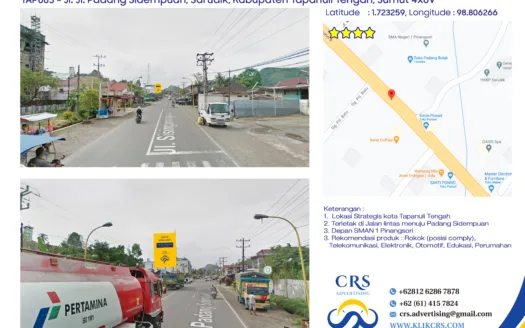 TAP003 - Jl. Jl. Padang Sidempuan, Sarudik, Kabupaten Tapanuli Tengah, Sumut 4x6V