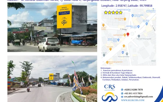 TJBL001 - Jl. Jendral Sudirman No.66, Tj. Balai Kota II, Tanjungbalai Selatan, Kota Tanjung Balai, 4X6V