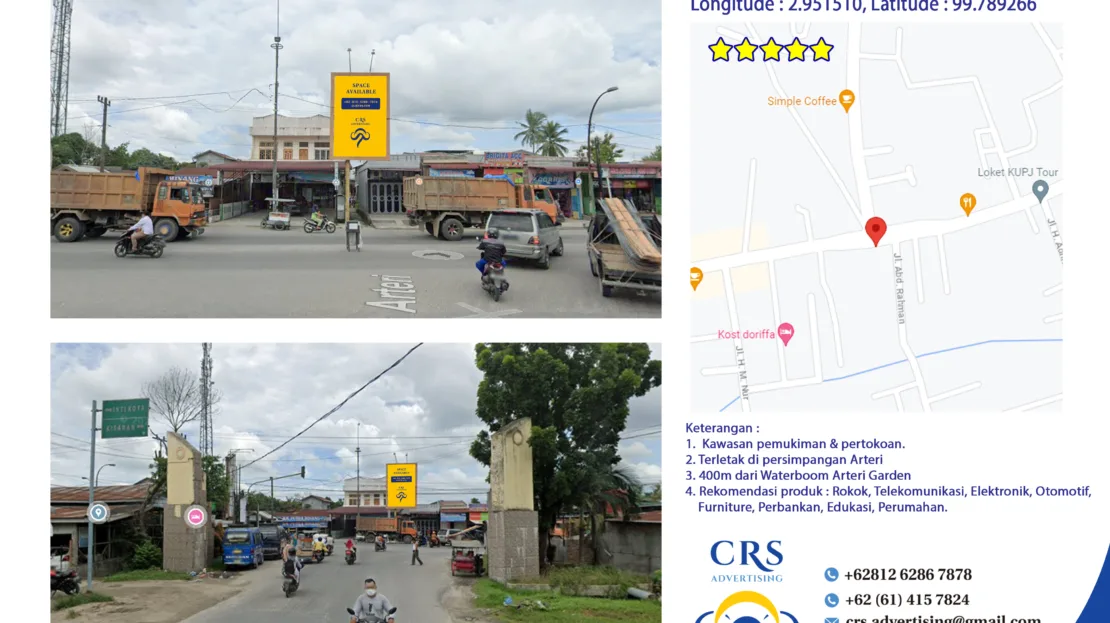 TJBL002 - Jl. Jendral Sudirman sp Arteri, Datuk Bandar, Tanjung Balai City, 4X6V