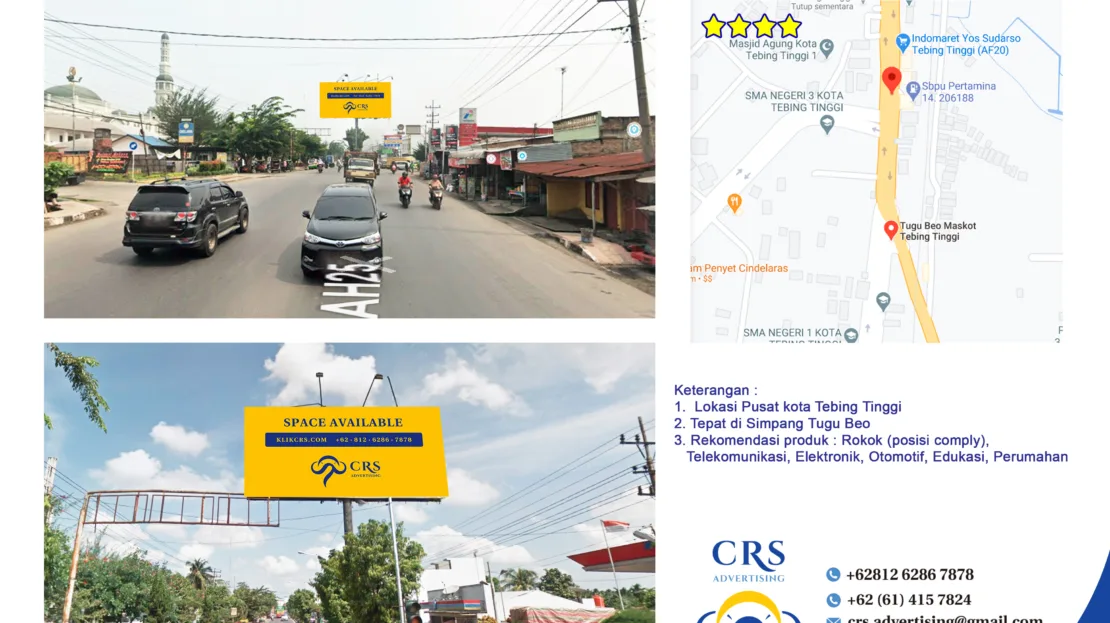 TT008 - Jl. Medan - Tebing Tinggi, Lalang, Rambutan, Kota Tebing Tinggi, Sumatera Utara 10X5H