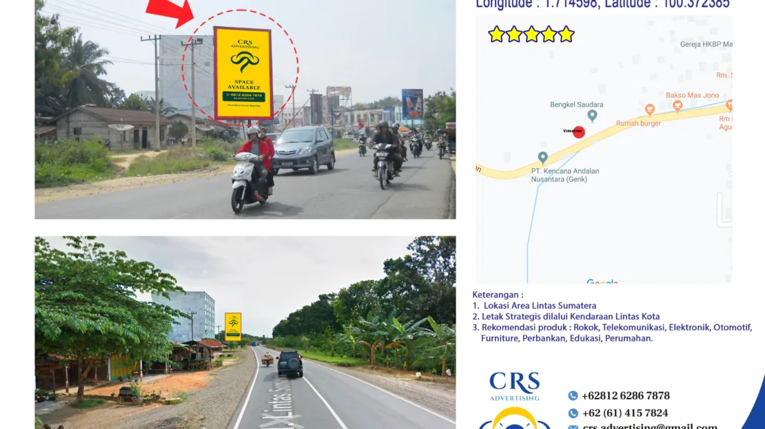 RIAU002 - Jl. Jenderal Sudirman Kec. Bagan Sinembah Kabupaten Rokan Hilir - Riau, 4x6 V