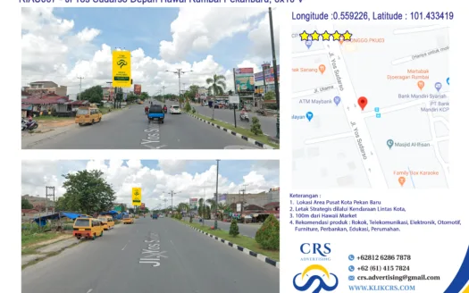 RIAU007 - Jl Yos Sudarso Depan Hawai Rumbai Pekanbaru, 5x10 V