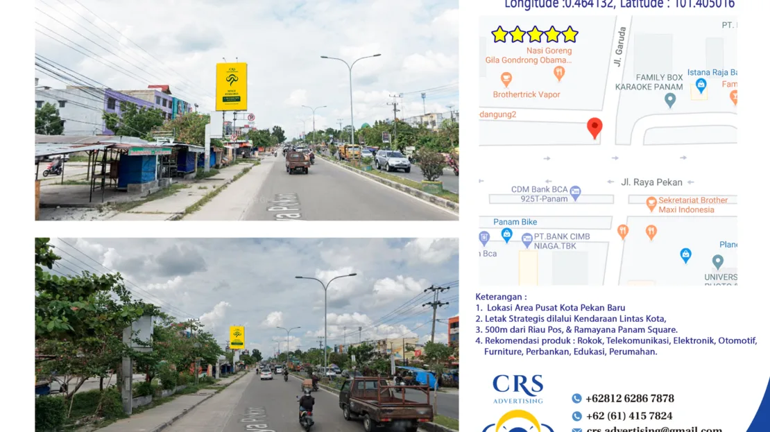 RIAU011 - Jl. Soebrantas Simp. Garuda Panam Pekanbaru, 4x6 V
