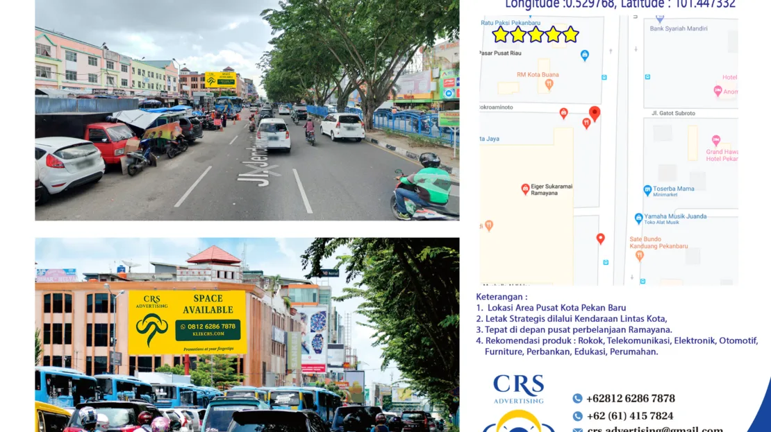 RIAU017 -Jl. Sudirman depan halaman Ramayana, Pekanbaru, 10x5V