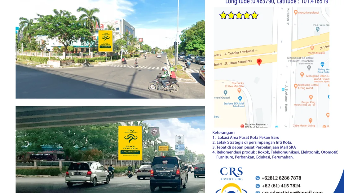 RIAU019 -Tuanku Tambusai Mal SKA, Delima - Tampan,Pekanbaru, 4x6V