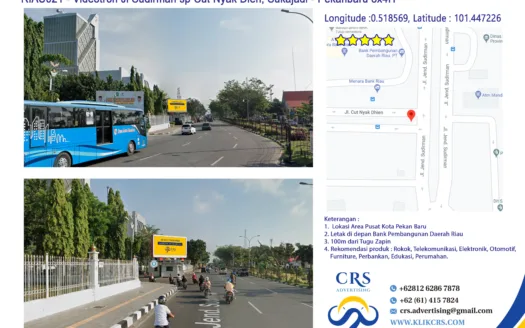 RIAU021 - Videotron Jl Sudirman sp Cut Nyak Dien, Sukajadi - Pekanbaru 8x4H
