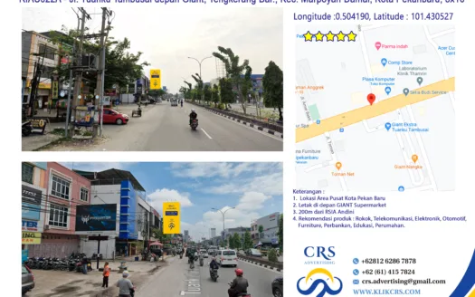 RIAU022A - Jl. Tuanku Tambusai depan Giant, Tengkerang Bar., Kec. Marpoyan Damai, Kota Pekanbaru, 5x10