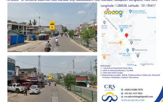 RIAU026 - Jl. Jenderal Sudirman Mall Mandau City, Babussalam, Kec. Mandau, Kabupaten Bengkalis, Riau 4x6V