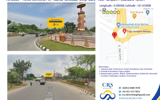 RIAU029 - TUGU SONGKET Jl. Tuanku Tambusai, Simp. Baru - Kec. Tampan, Pekanbaru 12X6H