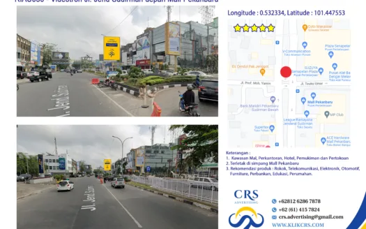 RIAU030 - Videotron Jl. Jend Sudirman depan Mall Pekanbaru