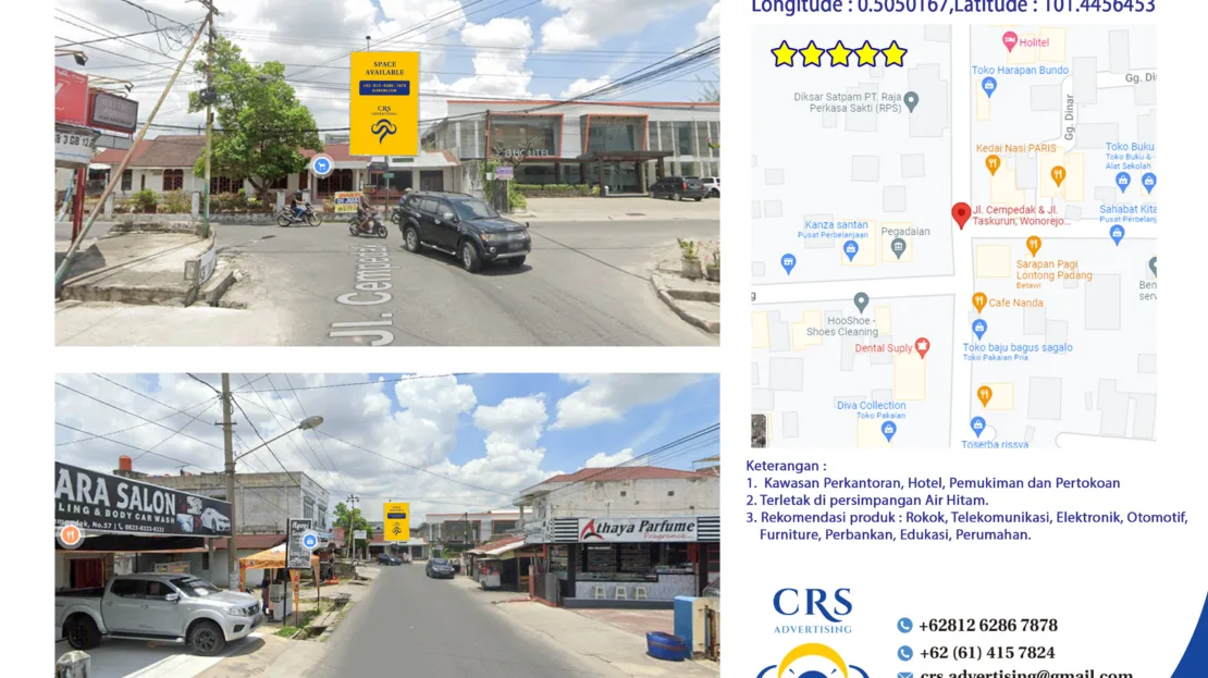 RIAU036 - Jl Cempedak sp Taskurun, Marpoyan Damai, Pekanbaru 4x6v
