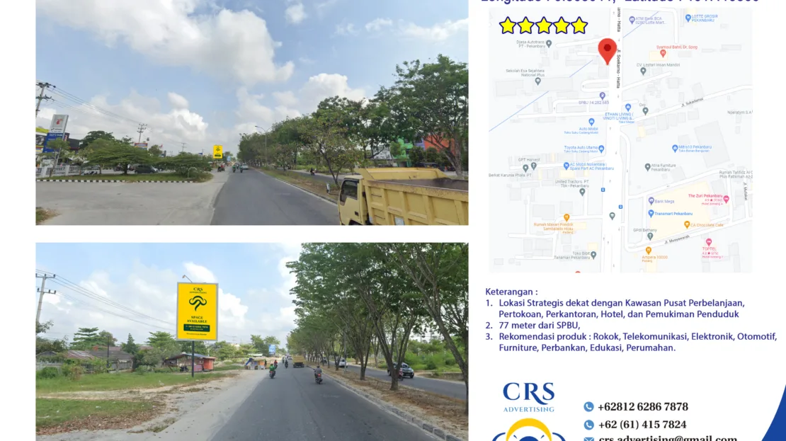 RIAU041 - Jl. Soekarno - Hatta, Labuh Baru Bar., Kec. Payung Sekaki, Kota Pekanbaru, Riau - 4x6 V