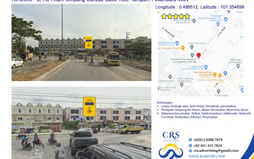 RIAU045 - Jl. Air Hitam simpang Garuda Sakti, Kec. Tampan, Pekanbaru 4x6V