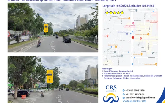 RIAU053 - Jl. Sudirman sp Kartini, Kec. Pekanbaru Kota, Kota Pekanbaru, 4X8V