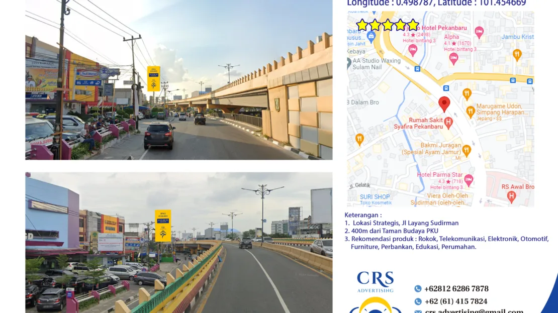 RIAU054 - Flyover Sudirman sp Puyuh Mas, Kec. Marpoyan Damai, Kota Pekanbaru, 5x10v